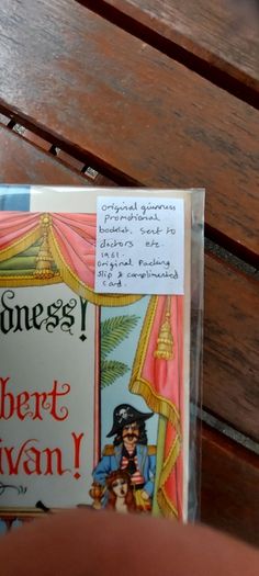 Vintage 1961,My Godness Gilbert & Sullivan Guinness booklet, certificate Arthur Guinness st James Gate dublin, at back ,collectors item, hard to come by. Nice condition see pictures for condition ,sold as is .