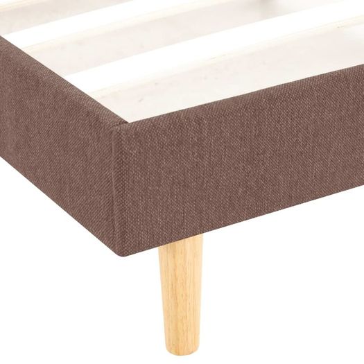 Bed Frame Brown Fabric 150x200 cm