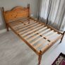 As New - Very Solid 4Ft Small Double Wooden Bed Frame - Can Deliver Image 2