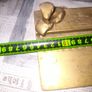 Beautiful Old Heavy Brass Large Solid Brass Man Gas Lamp and Dog, Postage Available Image 7