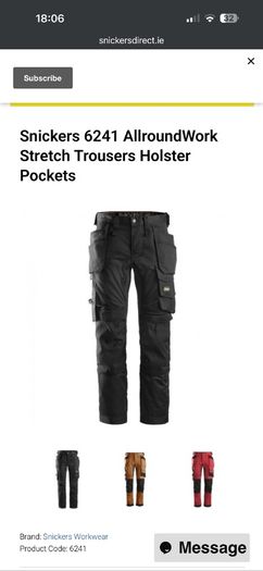 Snickers work trousers