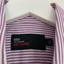 M&S Tailoring Purple & White Stripe Long Sleeve Shirt Image 6