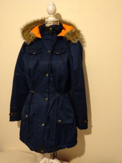 Navy Blue Parka Jacket