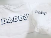 Daddy And Baby T-shirt And Bodysuit Set Matching Tops For Father An Baby