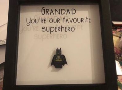 Lego style superhero frame