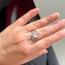 Elegant Floral Silver Ring Image 2