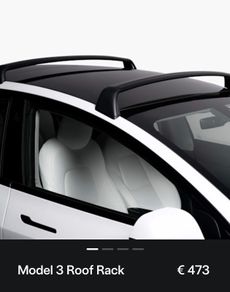 Tesla M3 genuine Roof Bars.