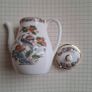 Vintage Wedgwood Kutani Crane Miniature Coffee Pot with Lid Bone China Image 3