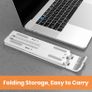 Portable Laptop Stand,10 Levels Height Adjustable Laptop Holder,Lightweight ABS+Silicone Foldable Laptop Riser,Notebook Cooling Stand PC Riser for All Laptops Tablets-White Image 4