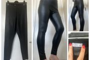 Gallery Leather Look Stretch Leggings UK12