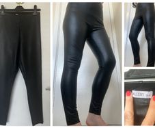 Gallery Leather Look Stretch Leggings UK12