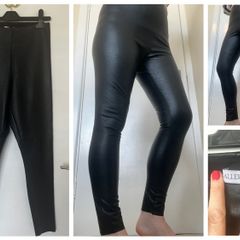Gallery Leather Look Stretch Leggings UK12
