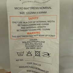 BaBy Elegance Mattress + Mattress Protector + bed sheets
