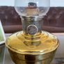 1930s40s Aladdin Model 12 Brass Table Mantle Oil Lamp with Fluted Glass Shade Image 3
