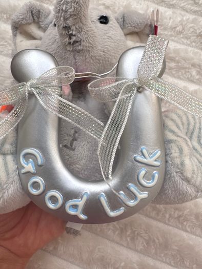 Elliot & Buttons Elephant Plush Good Luck Lucky Horseshoe approx.14 cm. Please see photos