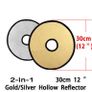 30cm 12" 2in1 Light Collapsible Hollow Reflector Image 2