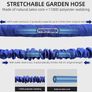 100FT Garden Hoses Expandable with 3/4", 1/2" Fittings, Expanding Magic Hose, with 7 Function Spray Nozzle, Anti-Leakage Latex Core Hosepipe (30M) Image 3