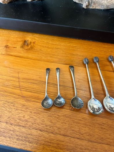 Antique Silver Plated Spoons & Napkin Ring