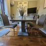 grey glass top dining table (Extendable Image 2