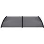 Door Canopy Black 200x80 cm PC Image 2