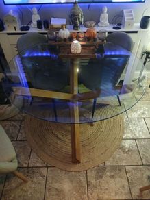 round glass dining table