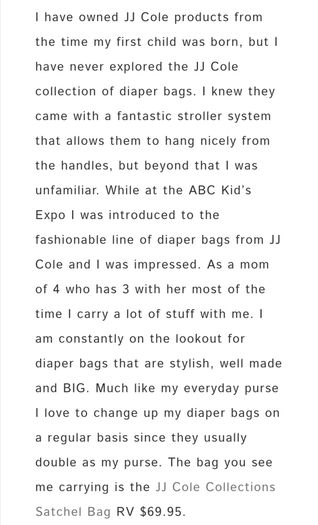 jj cole satchel bag changing bag, mat, hooks