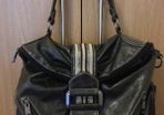 Dark brown handbag
