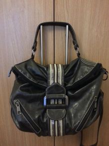 Dark brown handbag