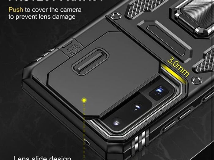 Samsung Galaxy S20 Ultra Case, Military grade protective phone case, with Screen Protector Film 2x, Slide Camera Cover