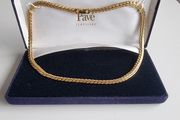 Pave Gold Costume Necklace, 18 inches