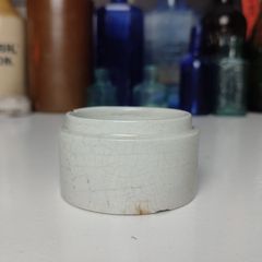 205 - Antique Vintage Chemist Stoneware Medicinal Cream Jar Pot