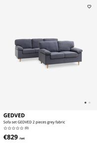 Grey 3 seater + 2 seater sofa