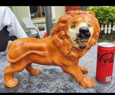 Stunning 15inch Staffordshire Lion Figure