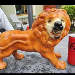 Stunning 15inch Staffordshire Lion Figure