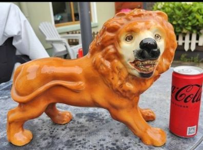Stunning 15inch Staffordshire Lion Figure