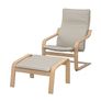 ikea Poang armchair with foot rest Image 2