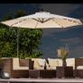 3M overhang parasol with LED lights and weights Image 5