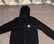 Montirex Black Woven hoodie with white logo