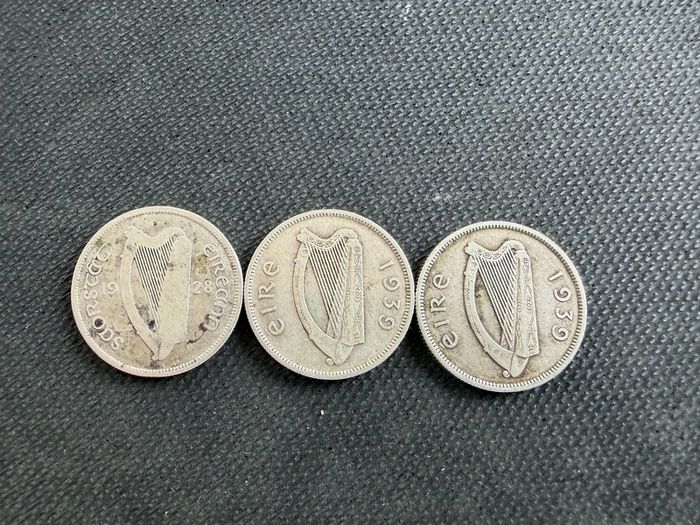 3 Silver Florin coins Ireland