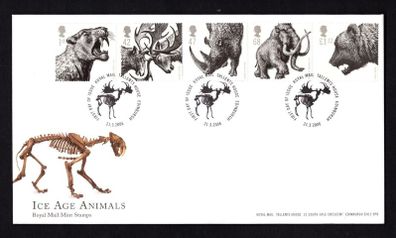 2006 Great Britain Ice Age Animals Commemorative Stamps First Day Cover (FDC)