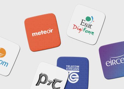 Irish Phone and Communications Coaster Set 6-Pack