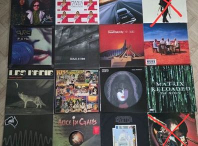 Vinyl Job lot - Alice in Chains, The Cure, SP, MSP, Muse, Kiss, Matrix...