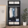 Wardrobe Black 100x50x200 cm Chipboard Image 6