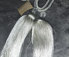 Brand New White Tassel Crystal Tiebacks