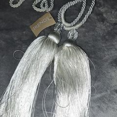 Brand New White Tassel Crystal Tiebacks