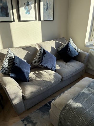 3 seater sofa and foot rest for sale
