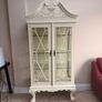 White French style display cabinet w38 d 18 h 80 inches Image 2