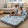 Blow Up Mattress King Size Inflatable Mattress with Headboard, 3 Mins Fast Inflation Air Bed, Air Mattress Double Blow Up Bed with Flocked Surface for Camping, Guest, Festivals, 203x152x23cm Image 5