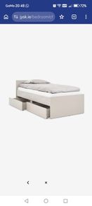 Jysk billund single bed frame with 2 drawers OAK
