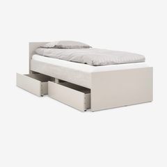 Jysk billund single bed frame with 2 drawers OAK